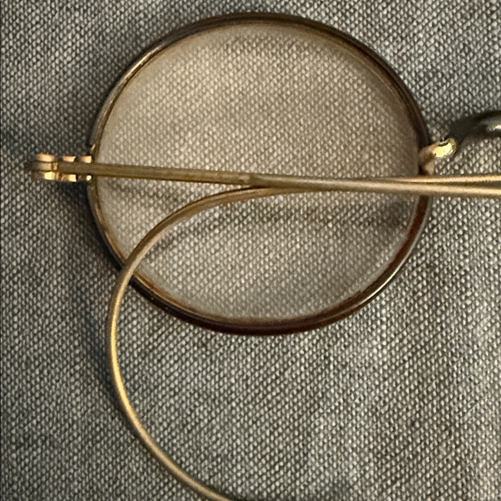 Vintage Gold Tone Wire Framed Spectacles Eyeglasses - Picture 5 of 7